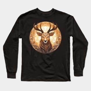 Golden Stag - Deer King Long Sleeve T-Shirt